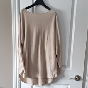 Michael Kors Tan Knit Top Long Tunic Sweater